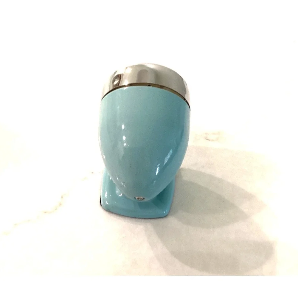Manual Kitchen Timer Savor the Day MCM Style Turquoise & Chrome 3in Works Well